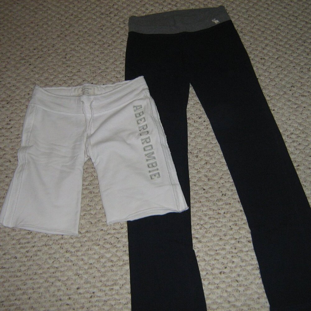 y2k abercrombie and fitch straight leg leggings and long shorts